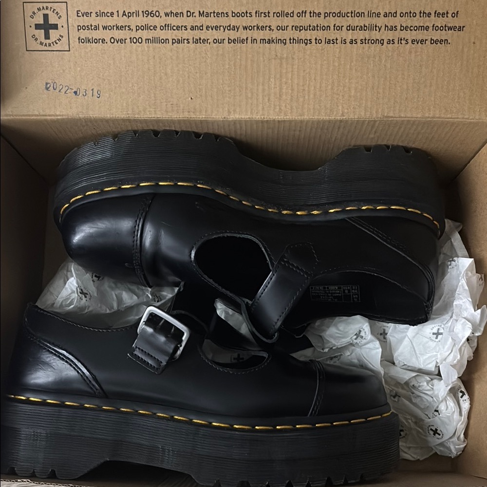 Dr. Martens Black Platform Bethan Shoes